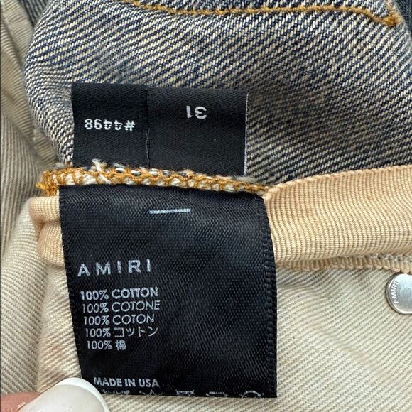 AMIRI Relaxed Fit Blue and Tan Jeans - Picture 15 of 16